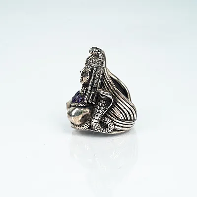 Inel simbol Medusa ametist Argint - 3