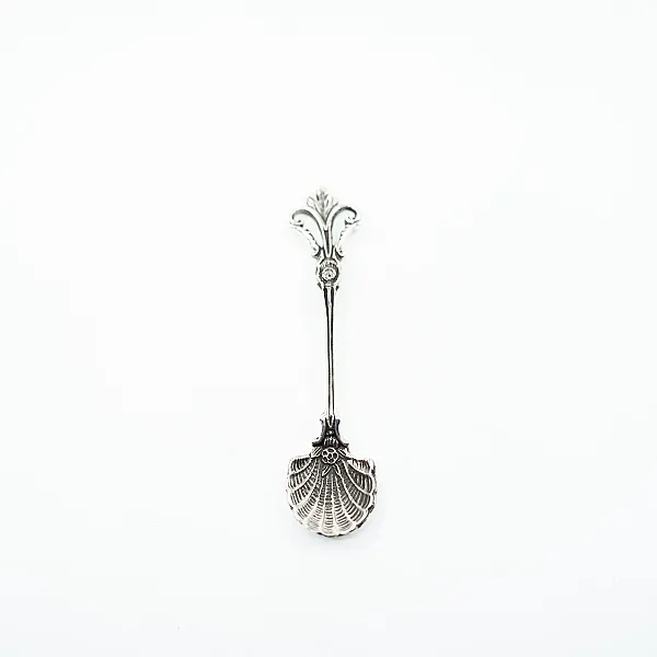 Lingurita decorativa model scoica-crin Argint