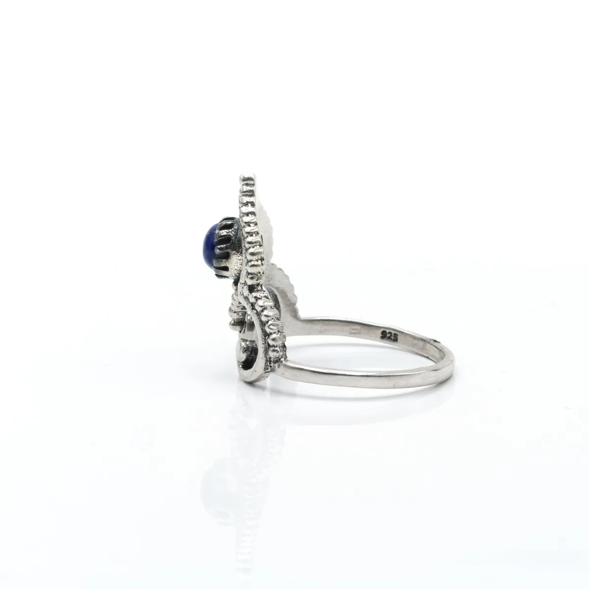 Inel tiara piatra naturala lapis lazuli Argint