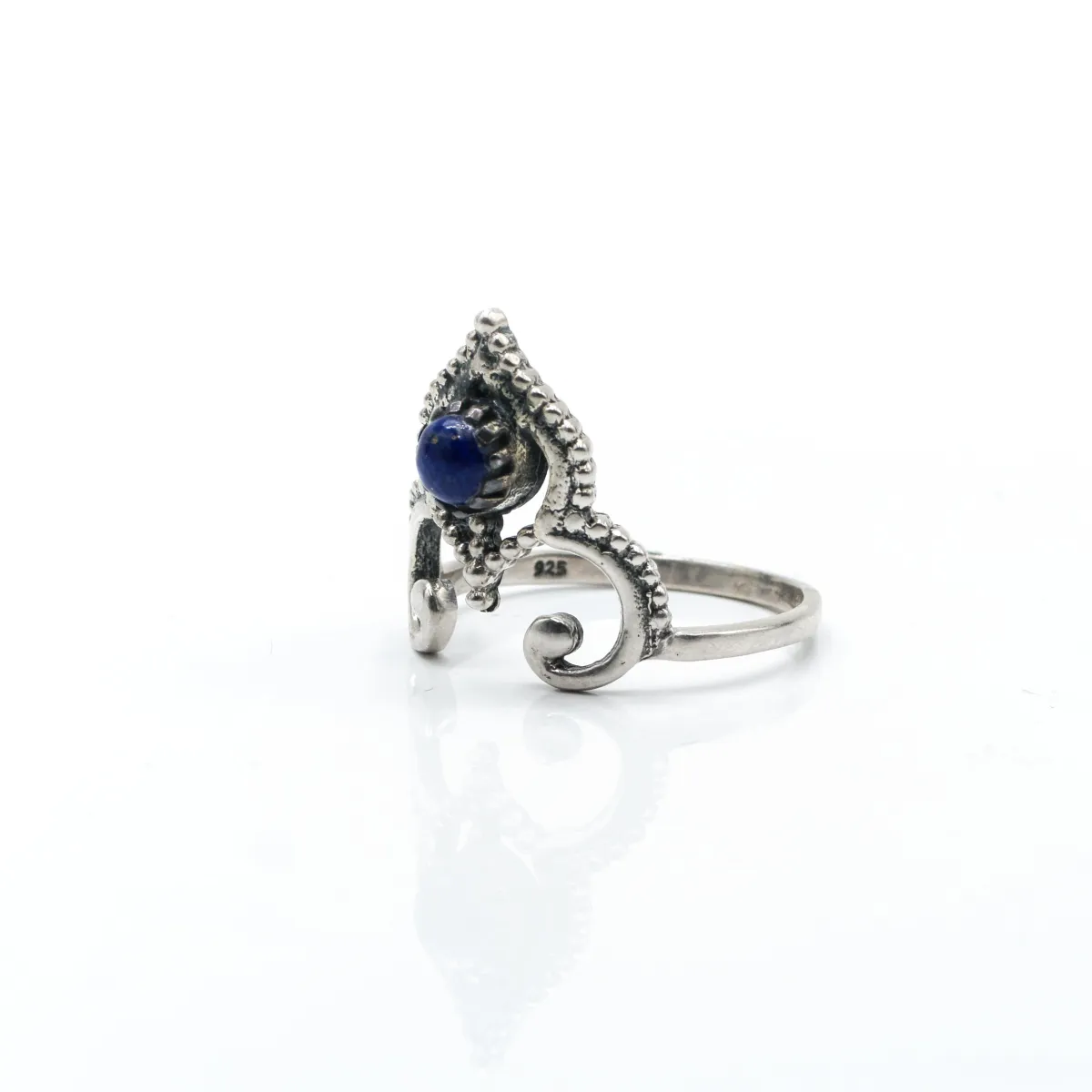 Inel tiara piatra naturala lapis lazuli Argint