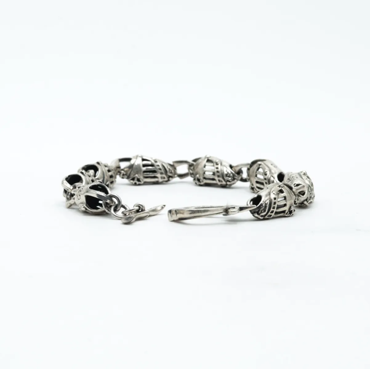 Bratara flexibila coif medieval Argint