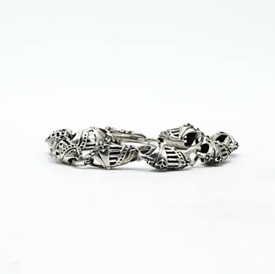 Bratara flexibila coif medieval Argint - 2