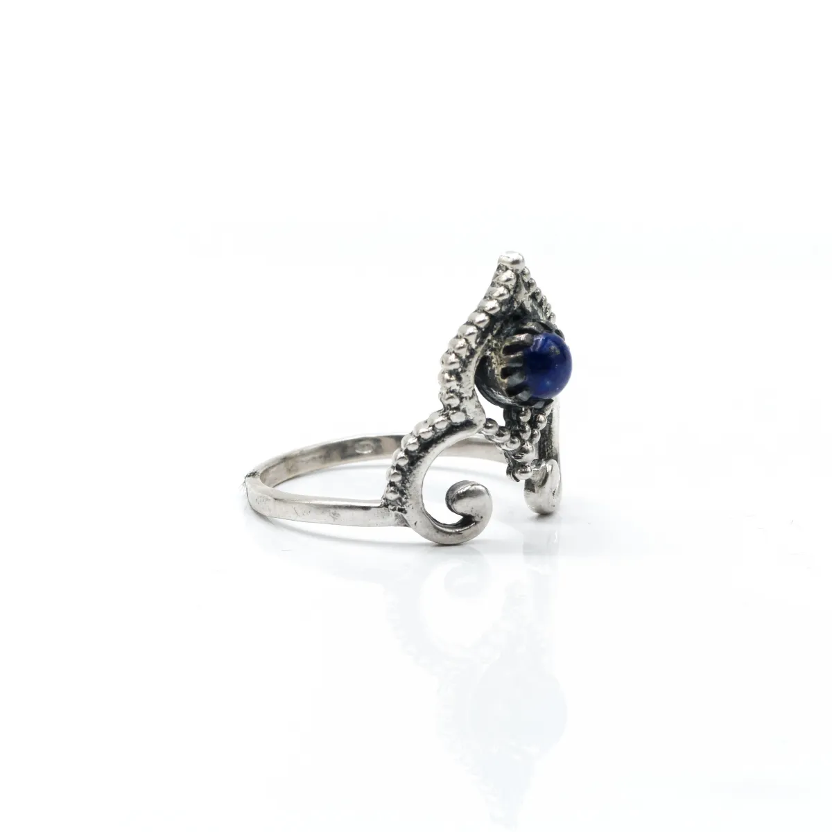 Inel tiara piatra naturala lapis lazuli Argint