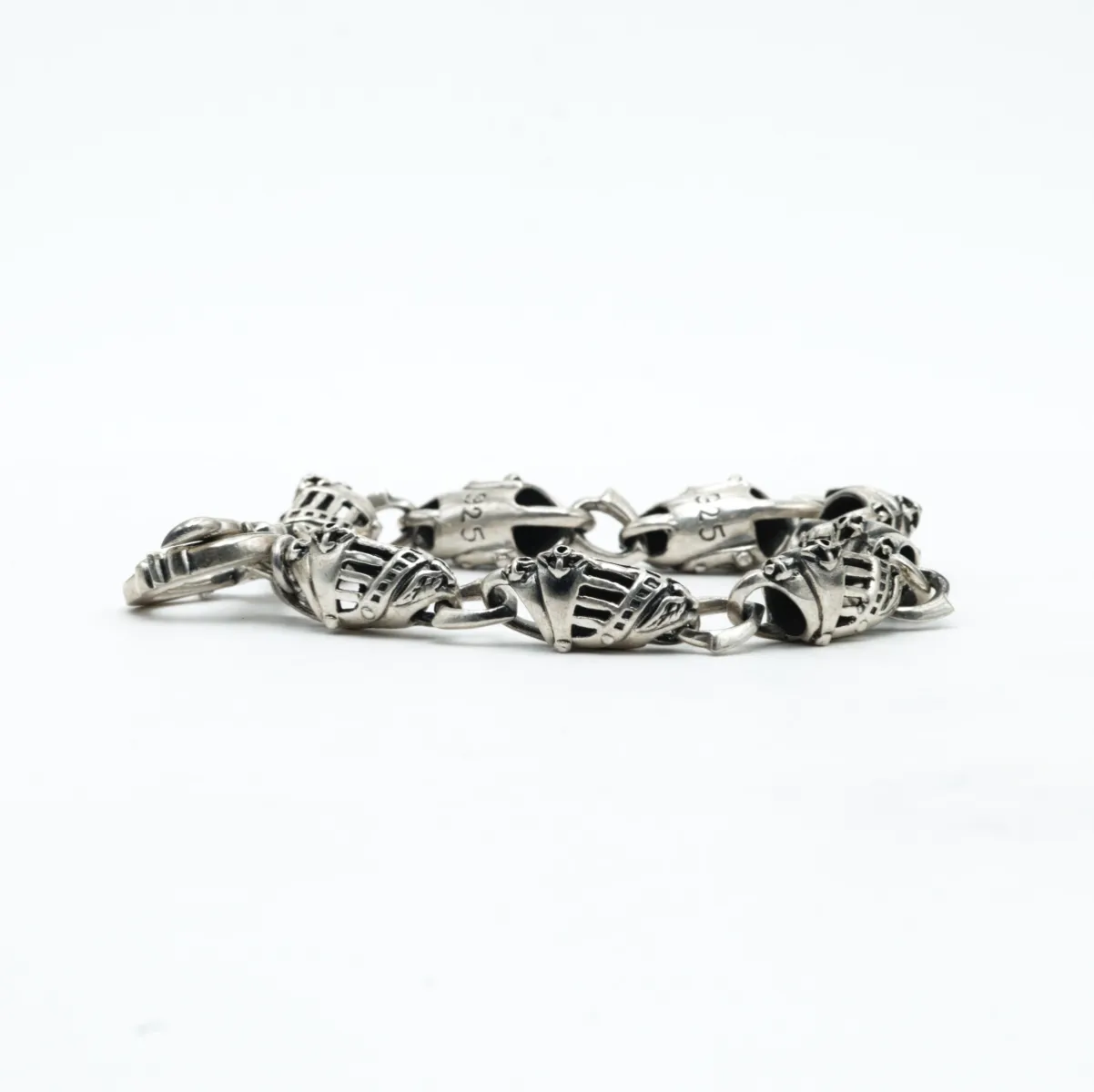 Bratara flexibila coif medieval Argint