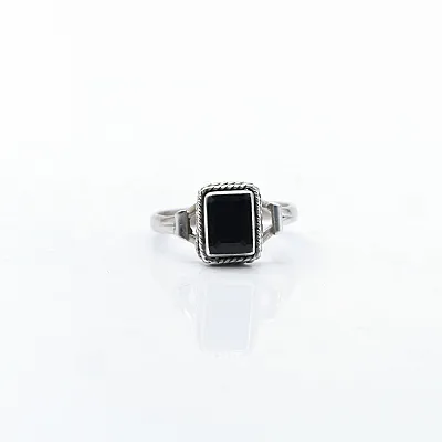 Inel piatra dreptunghiulara s onix Argint - 1