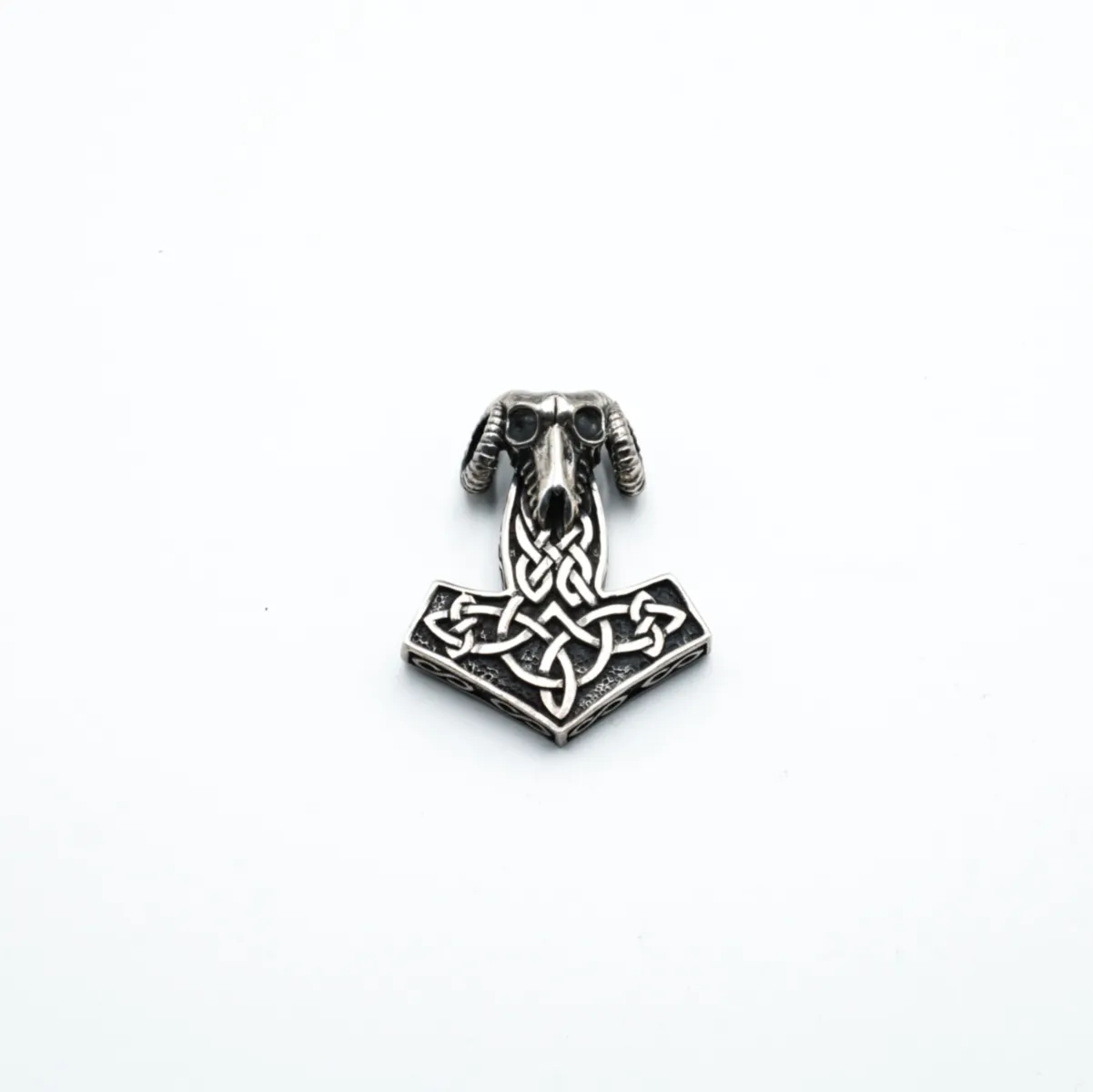 Pandantiv Mijollnir craniu de berbec Argint