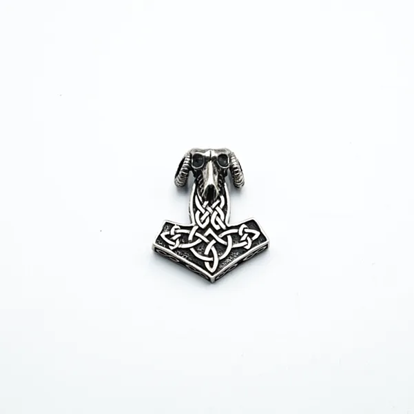 Pandantiv Mijollnir craniu de berbec Argint