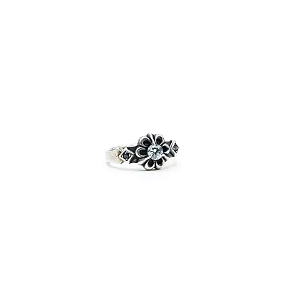 Inel gotic floare Argint - 5