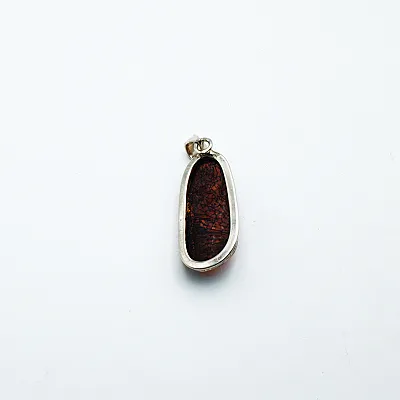 Pandantiv oval chihlimbar cognac 5.3cm Argint - 3