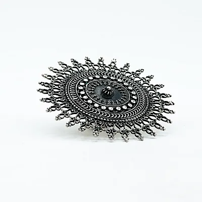 Inel disc solar India 7.5cm Argint - 1