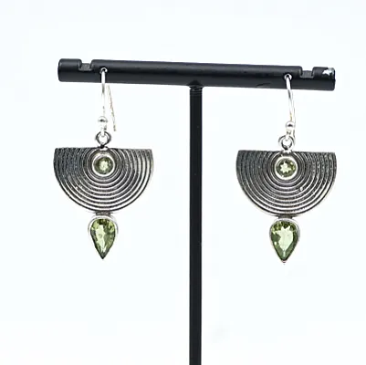 Cercei semicerc peridot Argint - 1