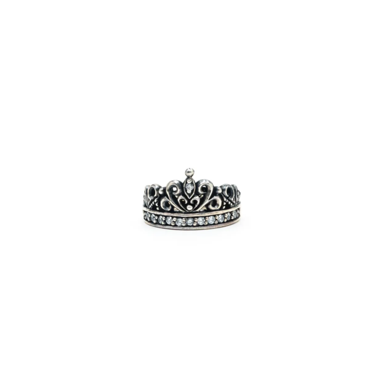 Inel tiara c.z transparent Argint