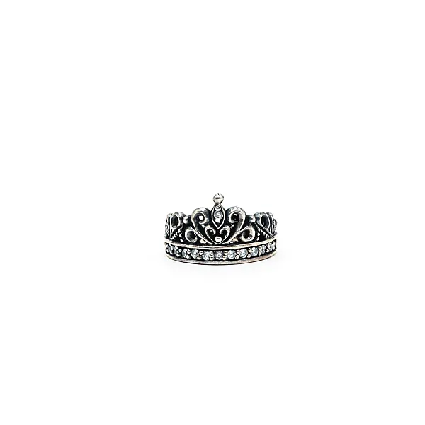Inel tiara c.z transparent Argint