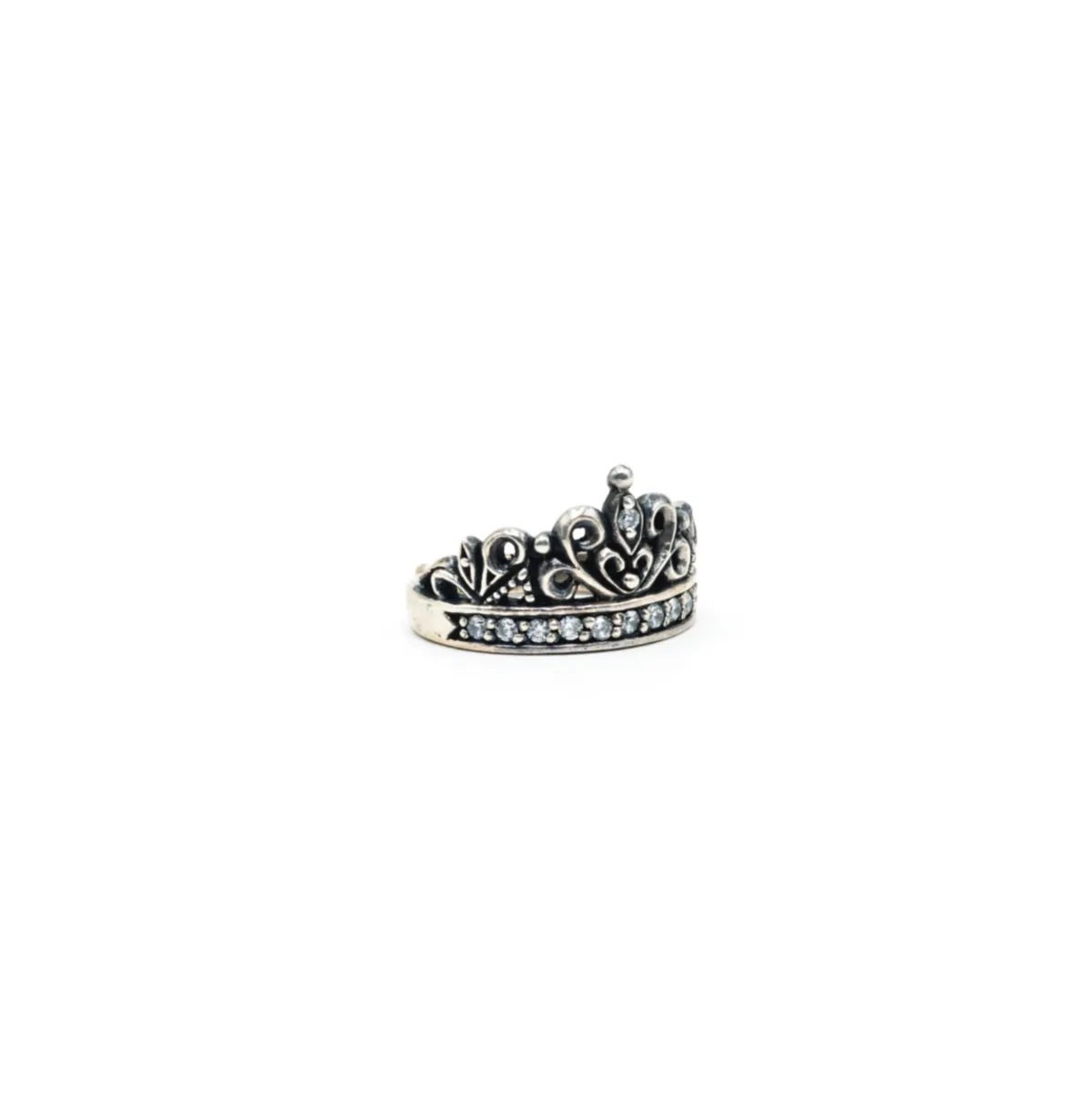 Inel tiara c.z transparent Argint