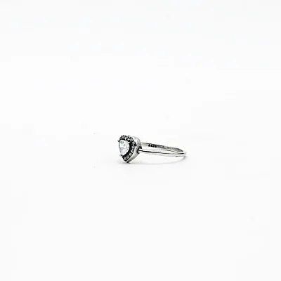 Inel solitaire inima cubic zirconia Argint - 2