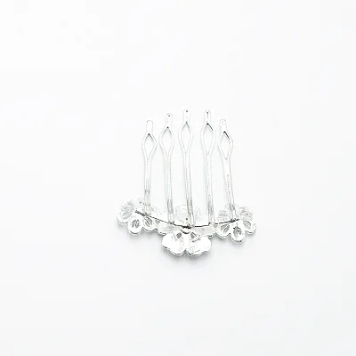 Pieptan trio floral Argint - 3