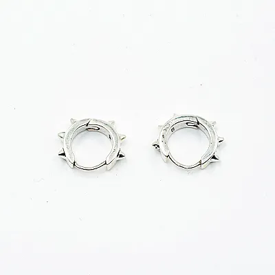 Cercei tip creola tepi 3mm Argint - 2