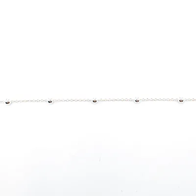 Bratara de picior cu bilute 4mm Argint - 2