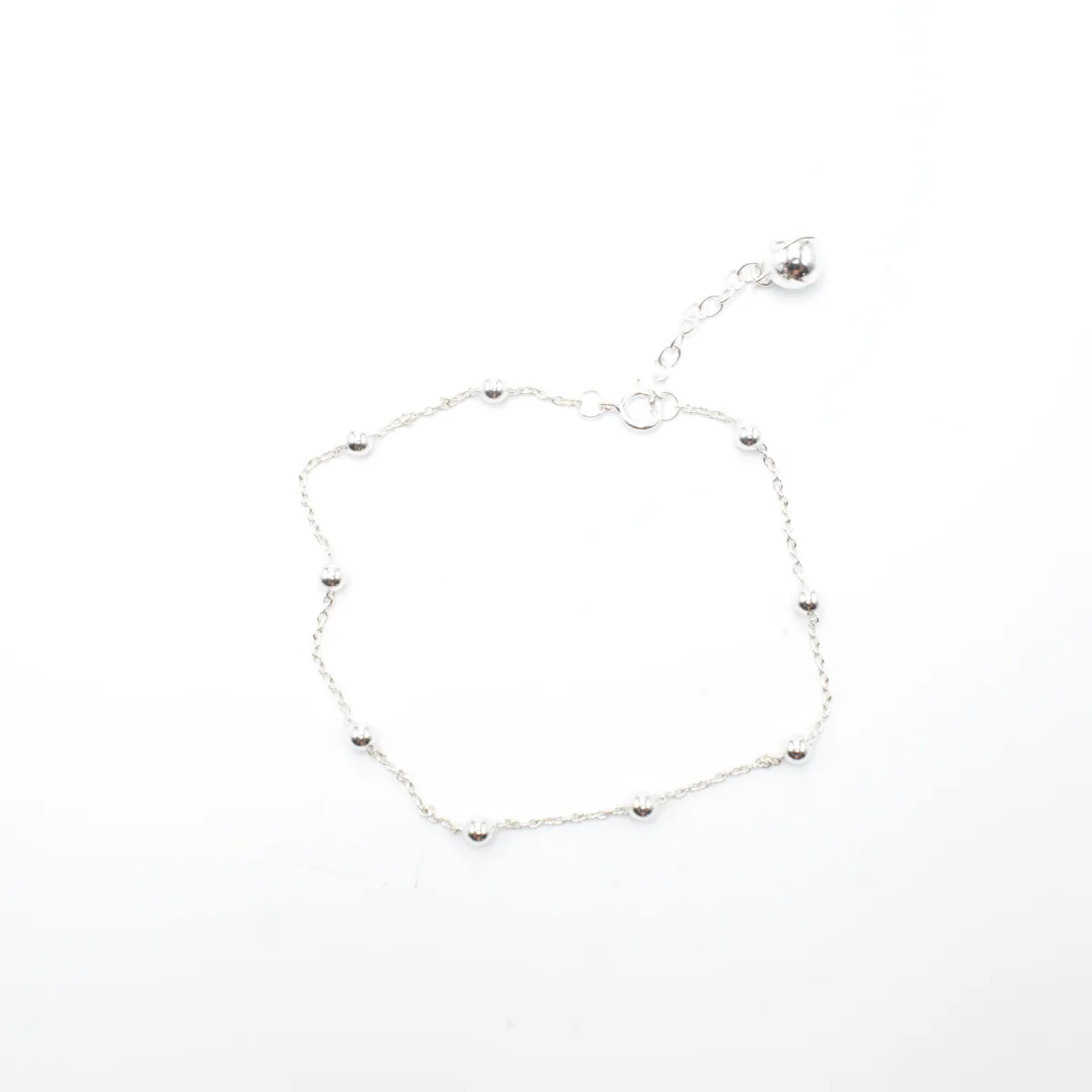 Bratara de picior cu bilute 4mm Argint