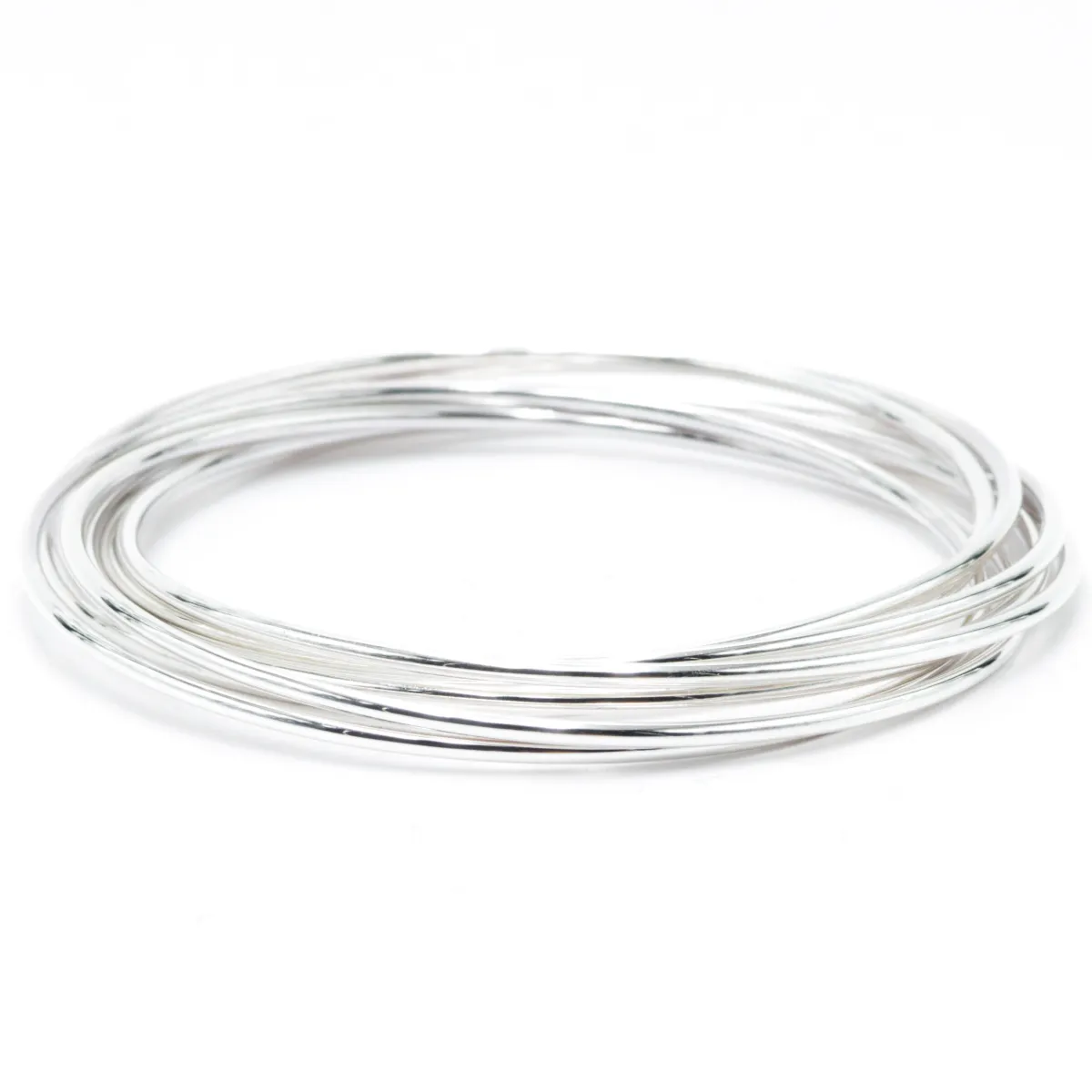 Bratara fixa rotunda 2*7mm Argint