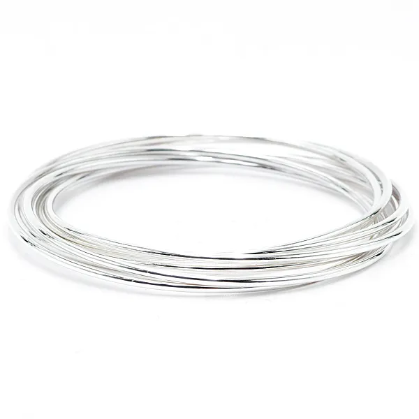 Bratara fixa rotunda 2*7mm Argint