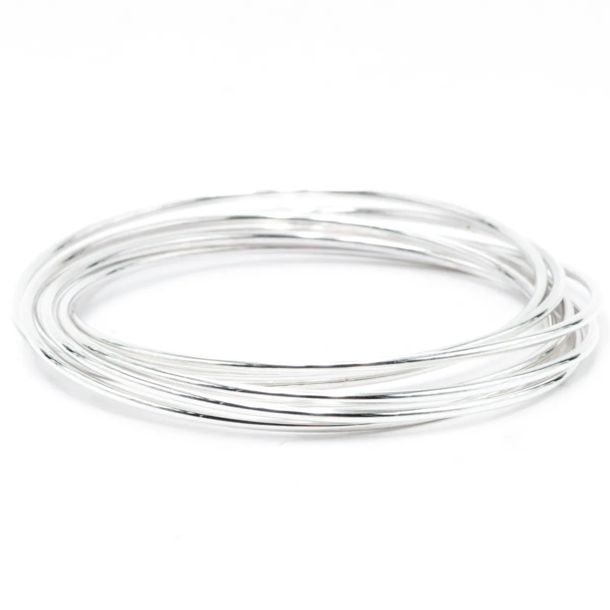 Bratara fixa rotunda 2*7mm Argint