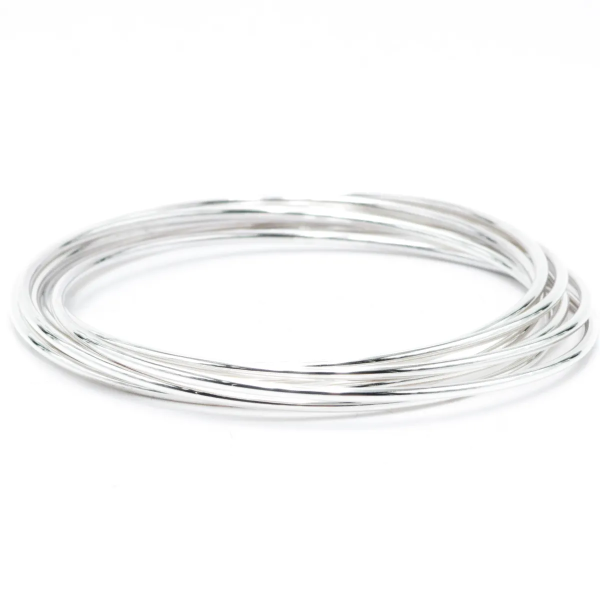 Bratara fixa rotunda 2*7mm Argint