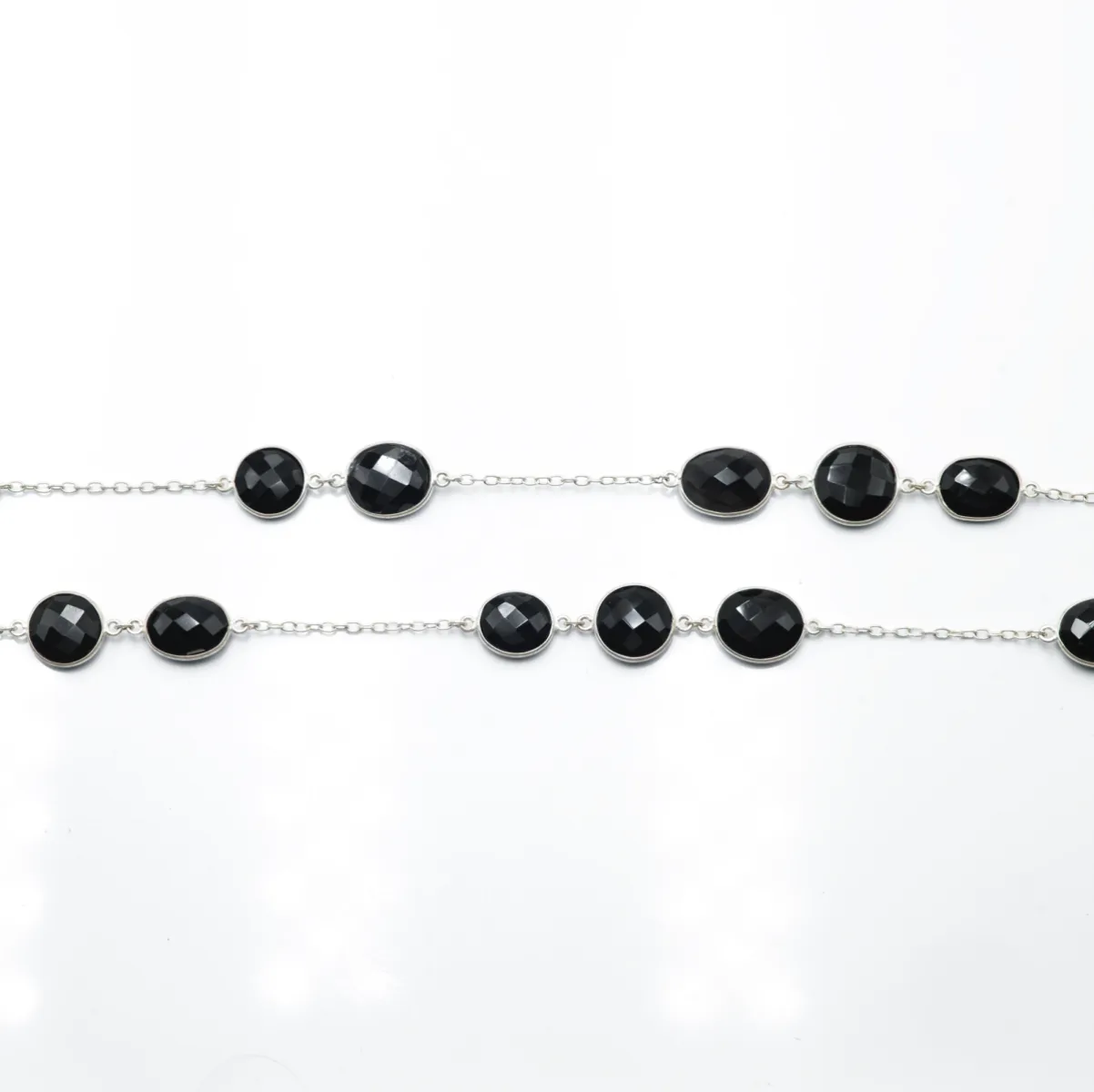 Lant multi pietre onix 77cm Argint