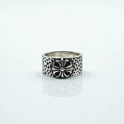 Verigheta lata hammered cruce Argint - 1