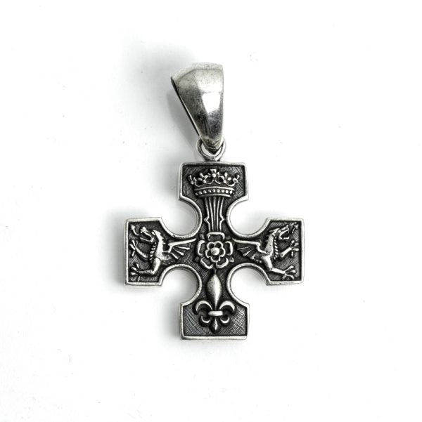 Pandantiv cruce ordinul dragonului Argint