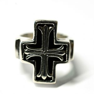 Inel cruce celtica lunga Argint