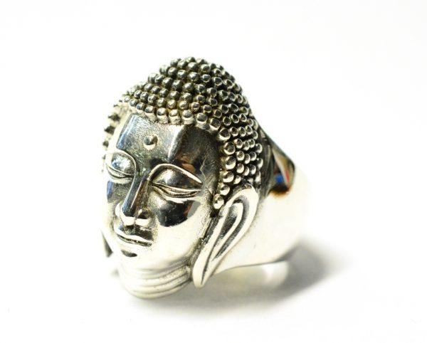 Inel simbol cap Buddha Argint