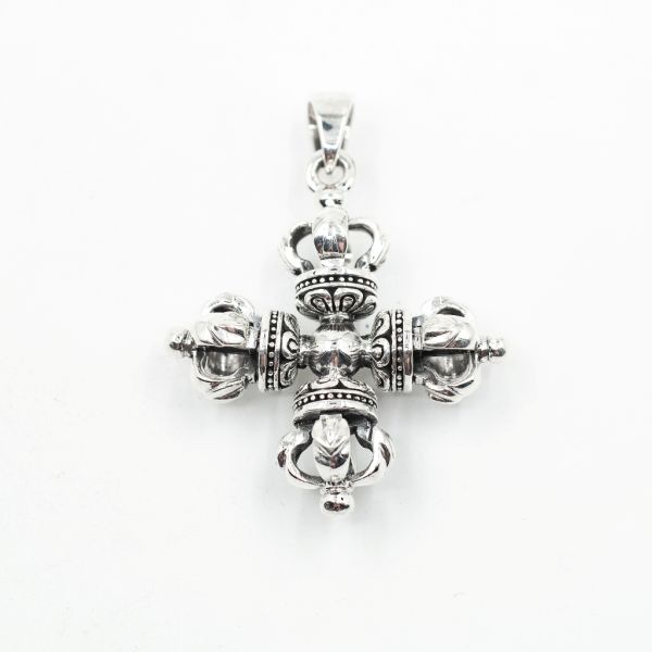 Pandantiv cruce coroane Argint