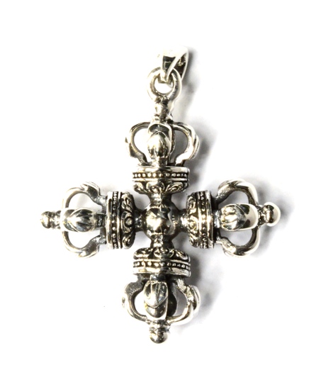 Pandantiv cruce coroane Argint