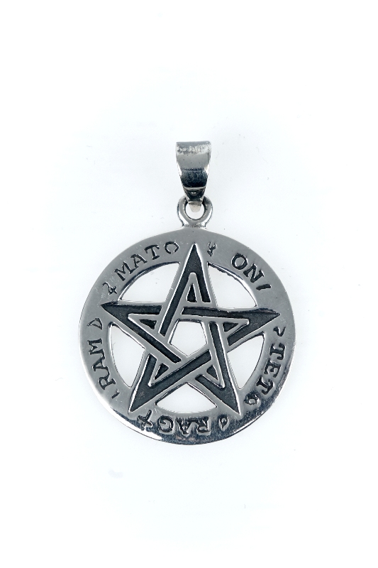 Pandantiv pentagrama tetragramaton Argint