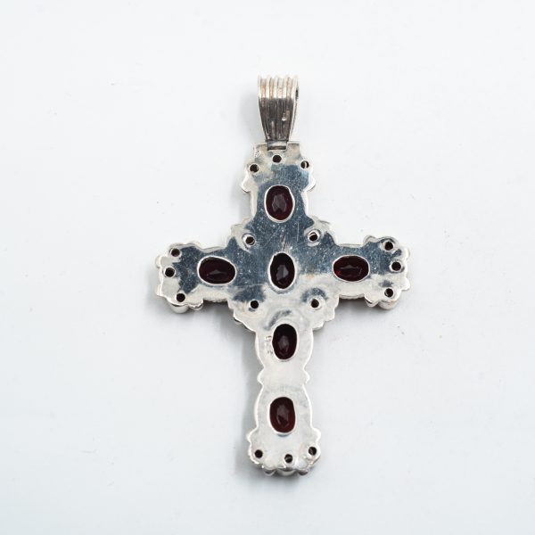 Pandantiv cruce pietre semipretioase nr9 Argint