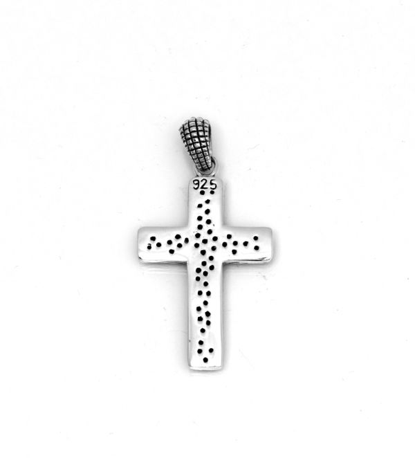 Pandantiv cruce simpla zirconii Argint