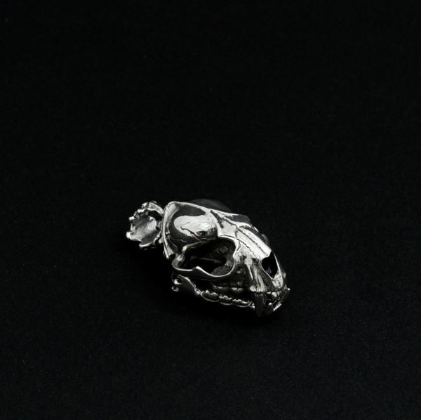 Pandantiv craniu de tigru xl Argint