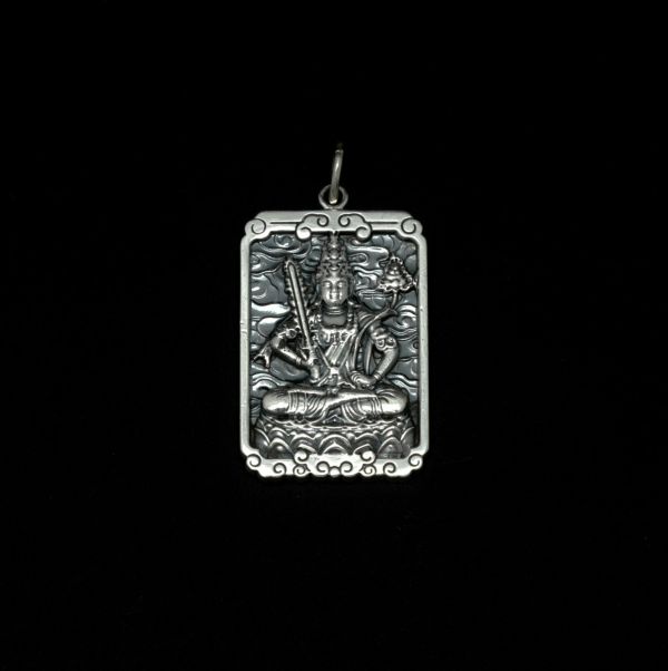 Pandantiv placuta Akasagarbha mantra Argint