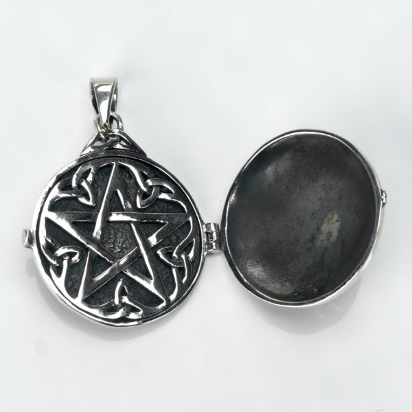 Pandantiv caseta triskelion pentagrama Argint