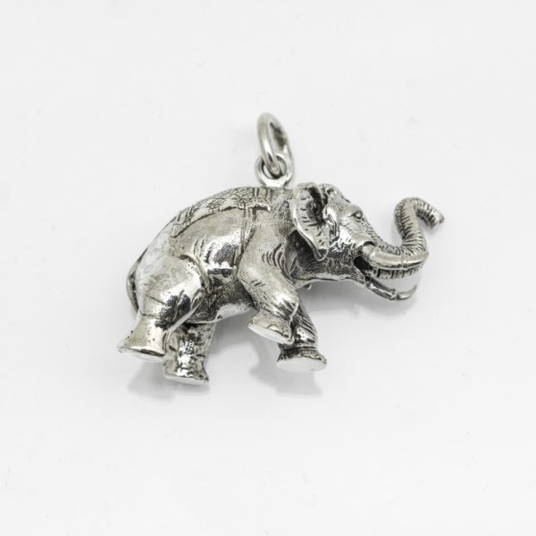 Pandantiv elefant sa broderie L Argint