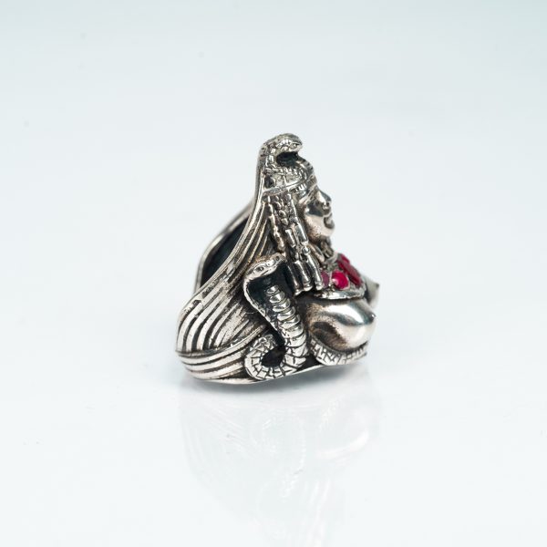 Inel simbol Medusa radacina-de-rubin Argint