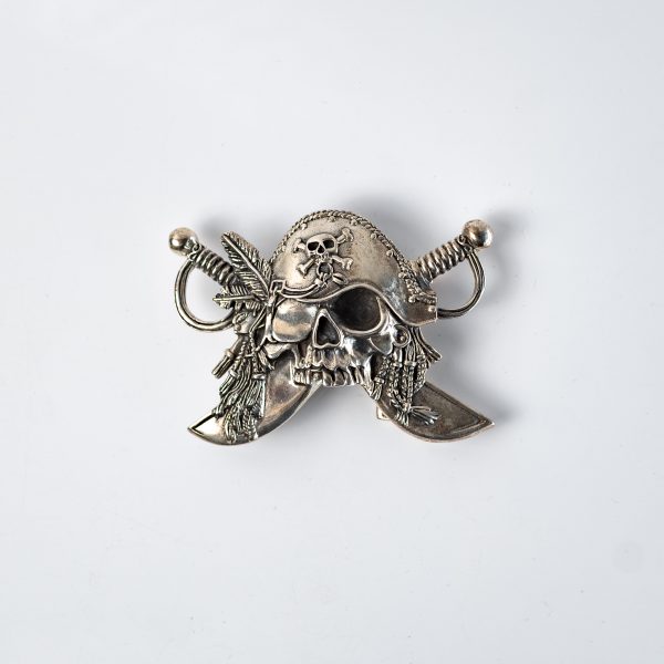 Catarama craniu de pirat sabii Argint
