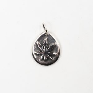 Pandantiv frunza de canabis l Argint